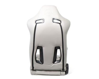 NRG "The Arrow"  Sports Vinyl Seat Grey w/ Grey Stitch plus Pressed RSC-810GY L/R User 1
