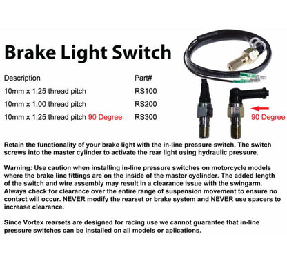Vortex Racing Brk Inline Pressure Swtch 1.00 RS200 RS200 User 1