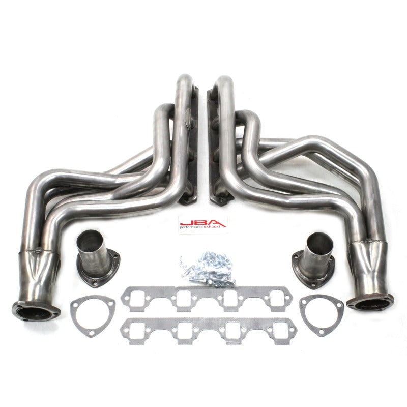 JBA 65-73 Ford Mustang 260-351W (w/Mustang II Suspension) 1-3/4in Primary Raw 409SS Long Tube Header 6612S 6612S Photo - Primary