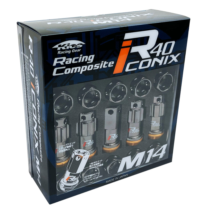 Project Kics R40 Iconix 14x1.50 Classical Lock & Lug Nuts 16+4 (Blue Cap) WRIA14CU WRIA14CU User 1