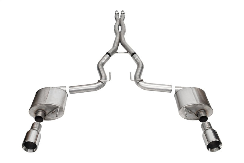 CORSA Performance Corsa 2024 Ford MustangGT Sport Cat-Back Exhaust Sys. 3.0in Dual Rear Exit w/4.5in Straight Cut Tips 21255