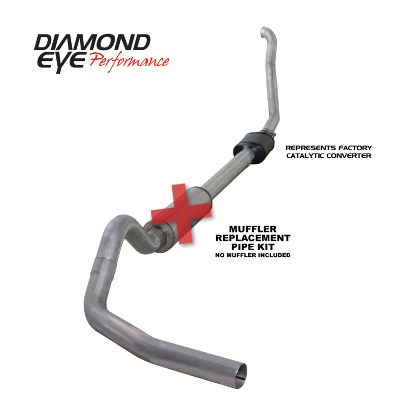Diamond Eye Performance Diamond Eye KIT 4in MFLR RPLCMENT PIPE TB SGL ALUM 94-97 5 7 3L F250/F350 PWRSTROKE NFS W CARB STDS K4306A-RP K4306A-RP Photo - Primary