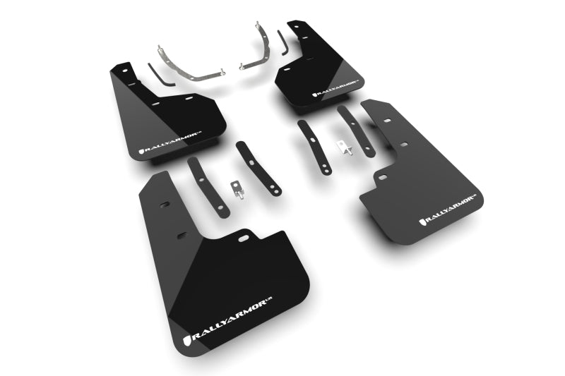 Rally Armor RAL UR Blk Flap/Wht Logo Body Armor & Protection Mud Flaps main image