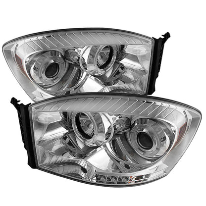 Spyder Dodge Ram 1500 06-08/Ram 2500 06-09 Projector Headlights LED Halo LED Chrm PRO-YD-DR06-HL-C 5010018 5010018 Photo - Primary