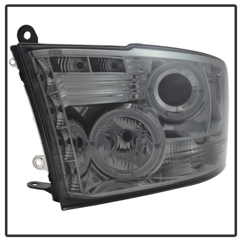 Spyder Dodge Ram 1500 09-14 10-14 Projector Headlights Halogen- LED Halo LED- Smke PRO-YD-DR09-HL-SM 5010056 5010056 Photo - Unmounted