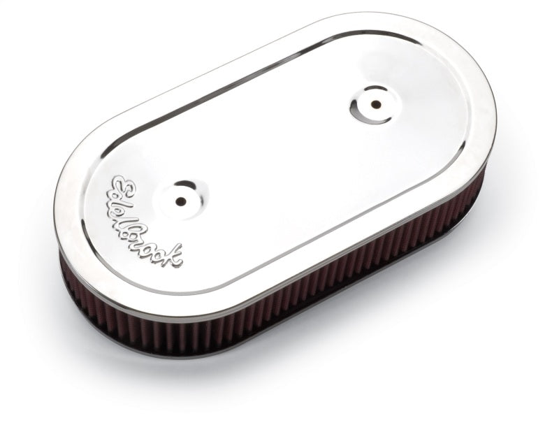 Edelbrock Air Cleaner, Pro-Flo Series, Oval, Steel Top, Cloth Element, 13.5" X 7 1236 Photo - Primary