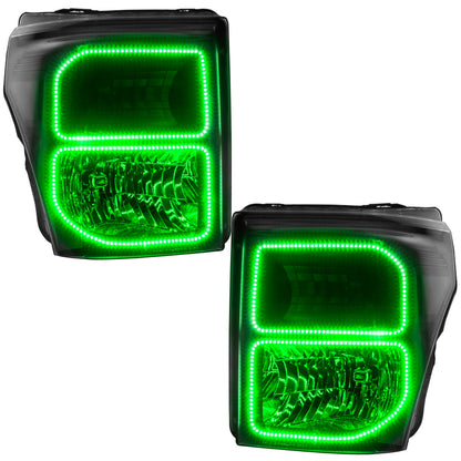 ORACLE Lighting Oracle Ford F250/350 11-16 Halo Kit (Square Ring Design) - ColorSHIFT w/ BC1 Controller 2383-335 2383-335 Photo - Unmounted