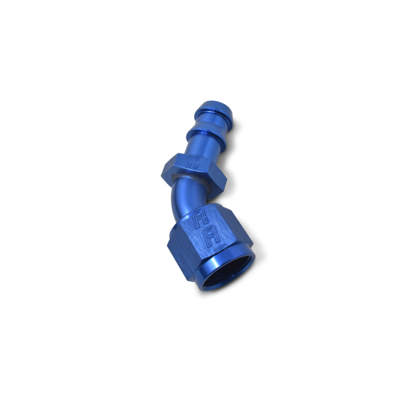 Russell -10 AN 45° Twist-Lok Hose End - Blue 624100 Photo - out of package