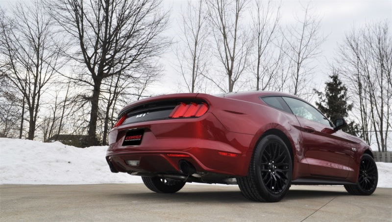 Corsa Performance 2015 Ford Mustang GT 5.0 3" Axle Back Exhaust, Black Dual 4.5 14326BLK Photo - Mounted