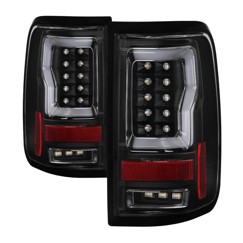 Spyder 04-08 Ford F-150 Projector Tail Lights - Light Bar DRL LED - Black ALT-YD-FF15004V2-LBLED-BK 5084170 5084170 Photo - Primary