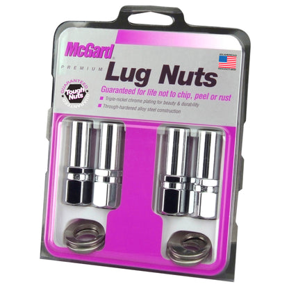 McGard Hex Lug Nut (Drag Racing X-Long Shank) 1/2-20 / 13/16 Hex / 2.475in. Length (4-Pack) - Chrome 63000 63000 Photo - in package
