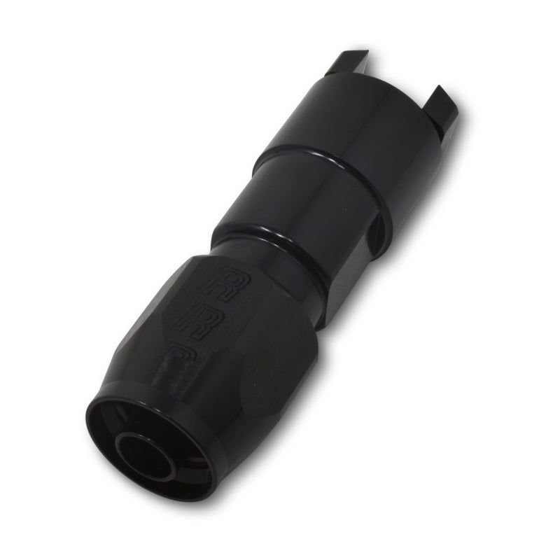 Russell Performance 3/8in SAE Quick Disc Female to -6 Hose Black Straight Hose End 611203 611203 Photo - out of package