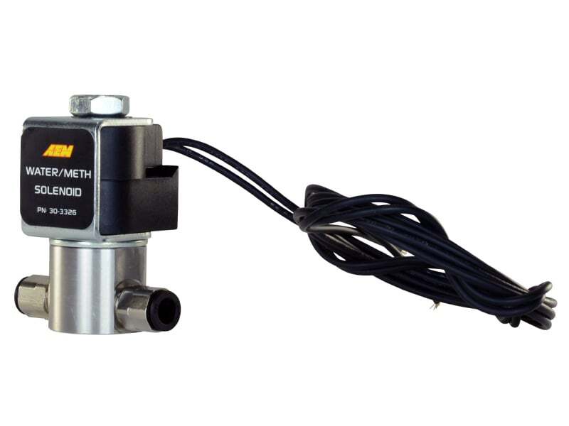 AEM Water/Methanol Injection System - High-Flow Low-Current WMI Solenoid - 200PSI 1/8in-27NPT In/Out 30-3326 30-3326 Photo - out of package