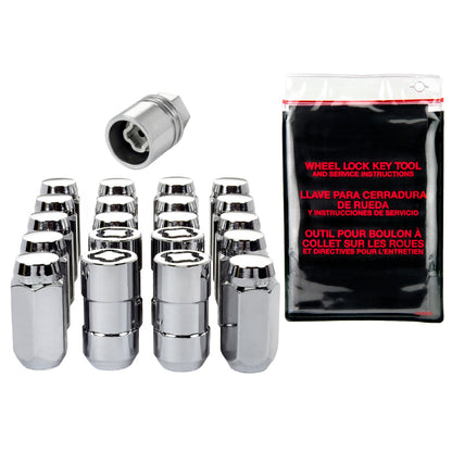 McGard 5 Lug Hex Install Kit w/Locks (Cone Seat Nut) 9/16-18 / 7/8 Hex / 1.75in. Length - Chrome 84508 84508 Photo - Primary