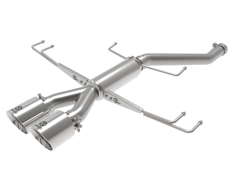 aFe Takeda 2.5in 304SS Axle-Back Exhaust System 17-19 Honda Civic Type R L4-2.0L (t) - Polished Tip 49-36626-P 49-36626-P Photo - Primary