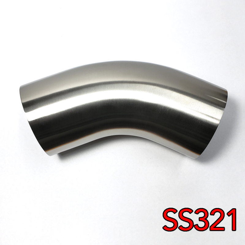 Stainless Bros 2.13in SS321 45 Deg Mandrel Bend Elbow - 1.5D Radius 16GA/.065in Wall (Leg) 701-05426-4150