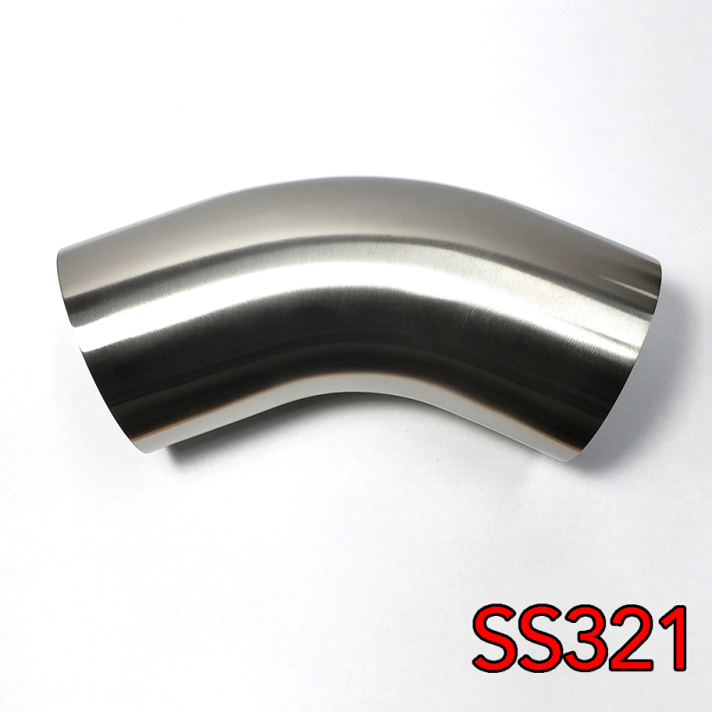 Stainless Bros 3.5in SS321 45 Deg Mandrel Bend Elbow - 1D Radius 16GA/.065in Wall (Leg) 701-08926-4100 701-08926-4100 User 1