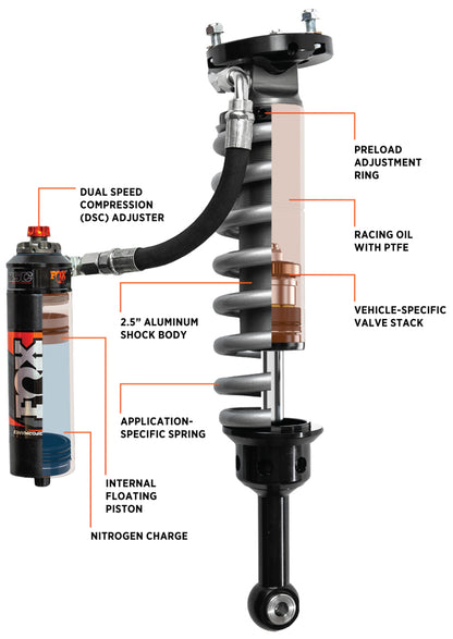 FOX 05+ Toyota Tacoma Performance Elite 2.5 Series Shock Front, 2-3in Lift, with UCA 883-06-178 883-06-178 Photo - Primary