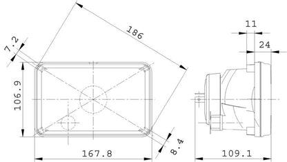 Hella Headlight Assembly 008888101 Technical Drawing