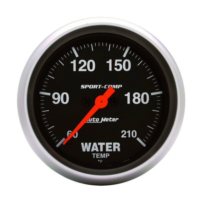 Autometer 2-5/8" Water Temperature, 60-210 °F, Stepper Motor, Sport-Comp 3569 Photo - Primary