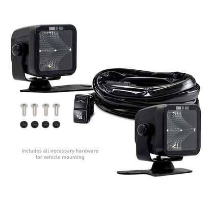 Borne Off-Road 21+ Bronco Light Pods 2pc Ditch 3x3 Flood BNLT-BR-21-DT2F BNLT-BR-21-DT2F Photo - Primary