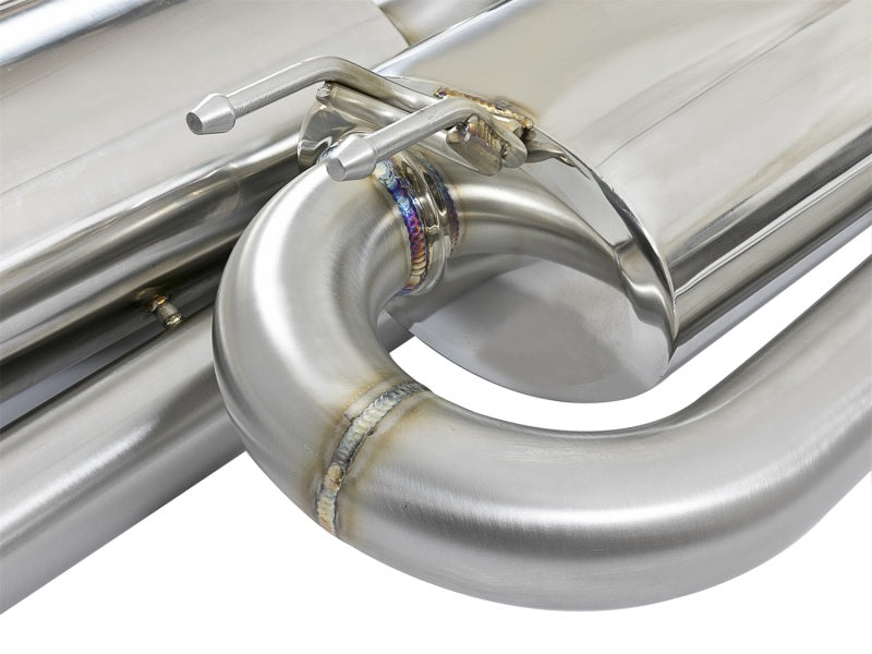 aFe Polished Takeda 3" Cat-Back Exhaust 17-18 Honda Civic Si I4 1.5L (T) 49-36621-P Photo - Unmounted