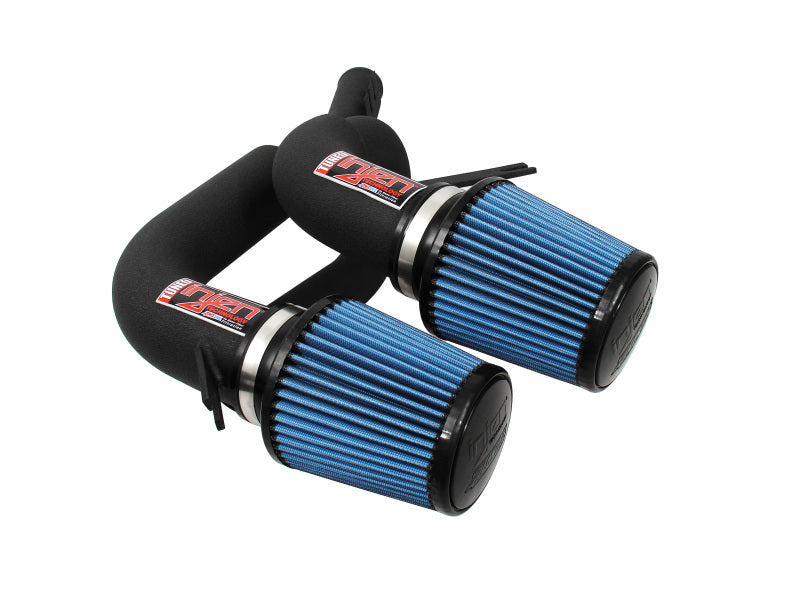 Injen 08-09 535i E60 3.0L L6 Twin intake & Amsoil Filters Wrinkle Black SP1130WB Photo - Primary
