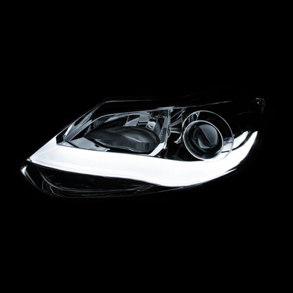 Anzo 2012-2014 Ford Focus Projector Headlights w/ Plank Style Design Black 121490 Photo - Mounted