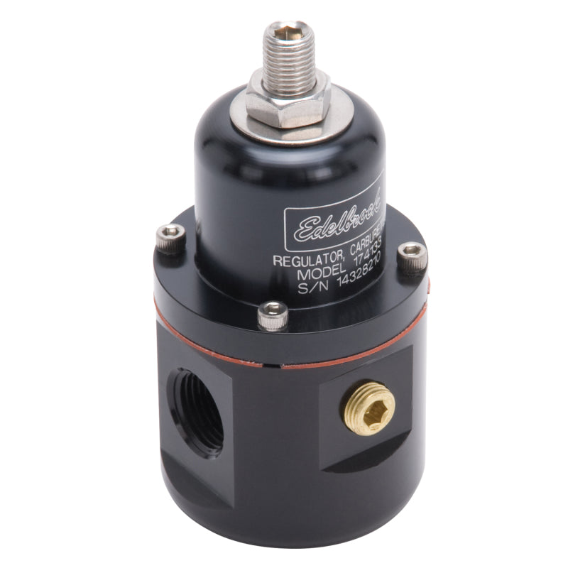Edelbrock Fuel Pressure Regulator, Carbureted, 160 GPH, 5-10 PSI, 3/8" IN/OUT, 3 174133 Photo - out of package