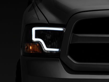 Raxiom 09-18 Dodge RAM 1500 LED Bar Headlights- Black Housing (Clear Lens) R117803 R117803 Photo - Close Up