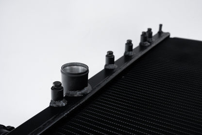 CSF 02-07 Subaru WRX/STI Radiator - Black Finish 3076B 3076B Photo - Close Up