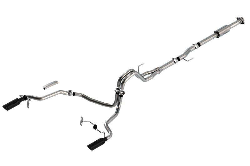 Borla F-150 2021 2.7L/3.5L 4dr CC SB EC STB Lari/King R/Plinum/LTD 3/2.25 SRE CB AK BLK CHR Tips 140864BC 140864BC Photo - Primary