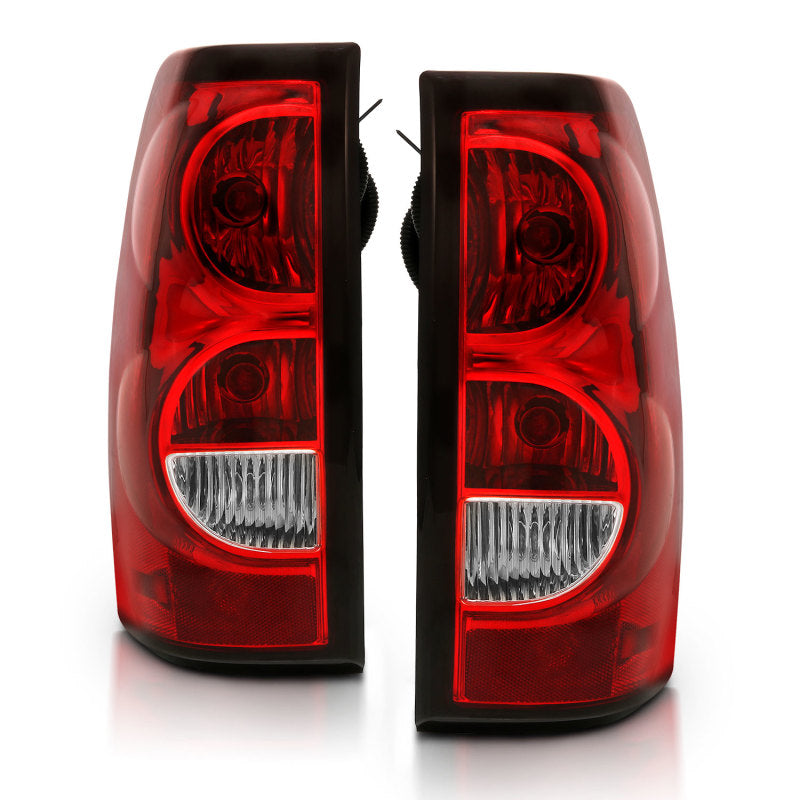 ANZO 2004-2007 Chevy Silverado Taillight Red/Clear Lens w/Black Trim (OE Replacement) 311302 311302 Photo - Unmounted