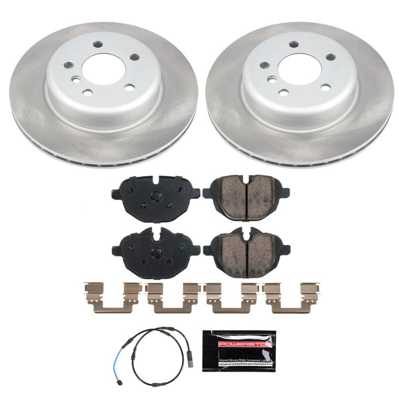 PowerStop Power Stop 12-16 BMW ActiveHybrid 5 Rear Semi-Coated Rotor Kit SC6034 SC6034 Photo - Primary