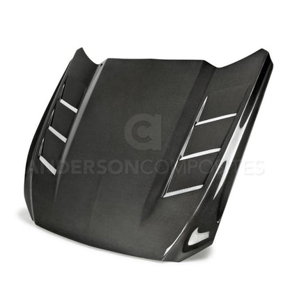Anderson Composites 15-17 Ford Mustang Heat Extractor Double Sided Hood AC-HD15FDMU-SA-DS AC-HD15FDMU-SA-DS Photo - Primary