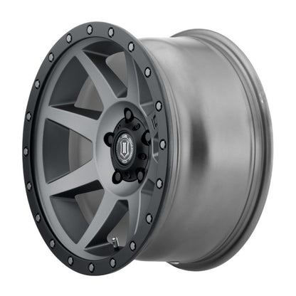 ICON Rebound 17x8.5 5x4.5 0mm Offset 4.75in BS 71.5mm Bore Titanium Wheel 1817856547TT 1817856547TT Photo - Unmounted