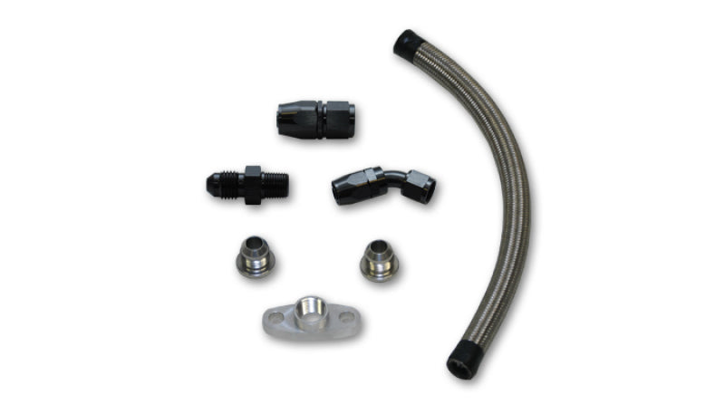 Vibrant Universal Oil Drain Kit for T3/T4 Turbos (12" long line) 10280 Photo - Primary