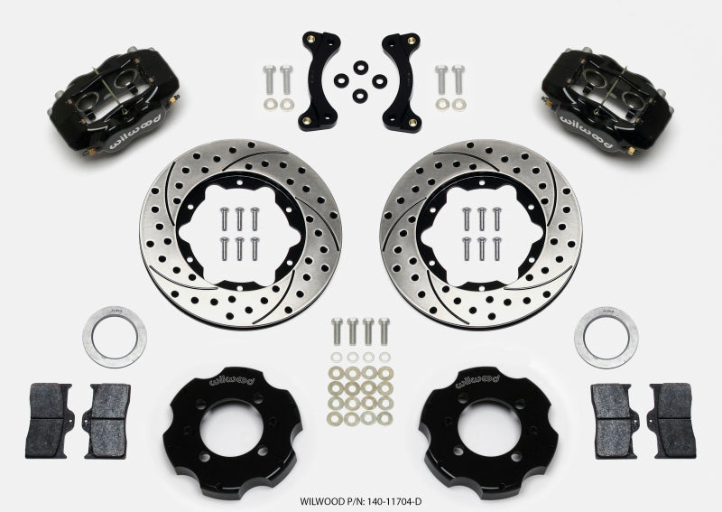 Wilwood Forged Dynalite Front Hat Kit 11.00in Drilled 95-05 Miata 140-11704-D 140-11704-D Photo - Primary