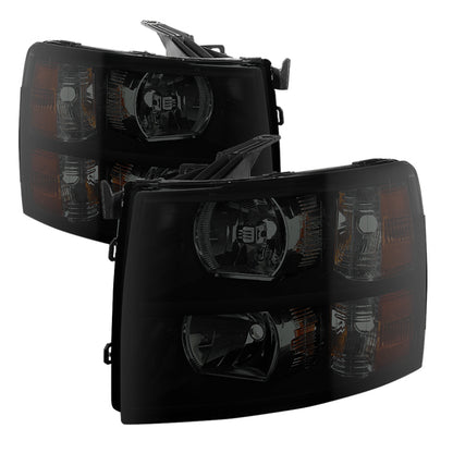 SPYDER Xtune Chevy Silverado 07-13 Crystal Headlights Black Smoked HD-JH-CS07-AM-BSM 9030260 9030260 Photo - Primary