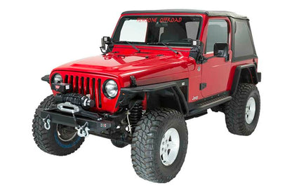 Fishbone Offroad 97-06 Jeep Wrangler TJ Rubicon Front Bumper - Blk Txtrd Powdercoat Piranha Series FB22049 FB22049 Photo - lifestyle view