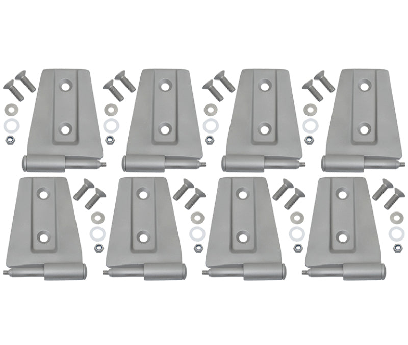 Kentrol 07-18 Jeep Wrangler JK Door Hinge Set 8 Pieces 4 Door Bare Grey 40576 40576 Photo - Primary