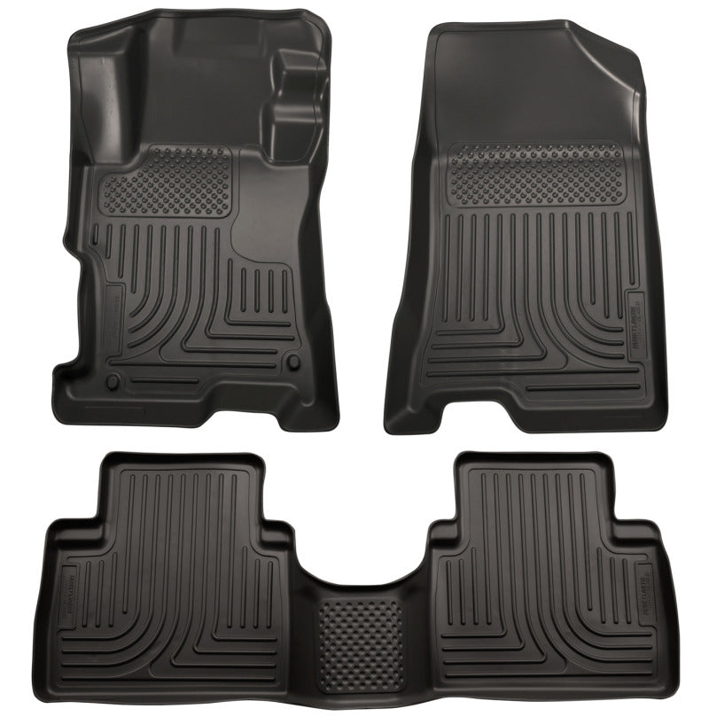 Husky Liners 08-12 Honda Accord (4DR) WeatherBeater Combo Black Floor Liners 98401 Photo - Primary