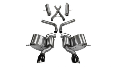 Corsa Performance 12-14 Jeep Grand Cherokee 6.4L V8 Black Sport Cat-Back Exhaust 14466BLK Photo - Primary