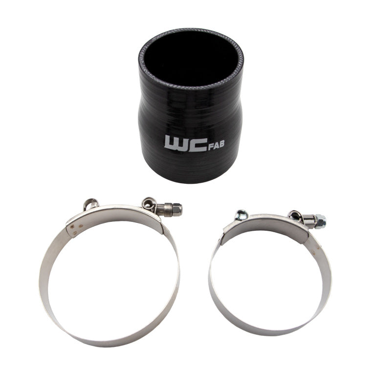 Wehrli 3in x 3.5in ID Straight Reducer x 4in Long Silicone Boot & Clamp Kit WCF207-115