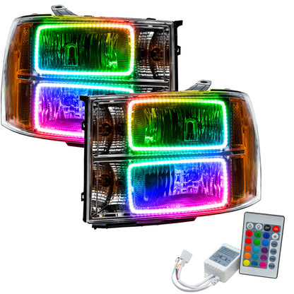 ORACLE Lighting Oracle 07-13 GMC Sierra SMD HL - Square Ring Design - ColorSHIFT w/ Simple Controller 7054-504 7054-504 Photo - Primary