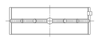 ACL Race Series Main Bearings Nissan VG30DE/VG30DETT Size: STD 4M2737HX-STD Technical Drawing