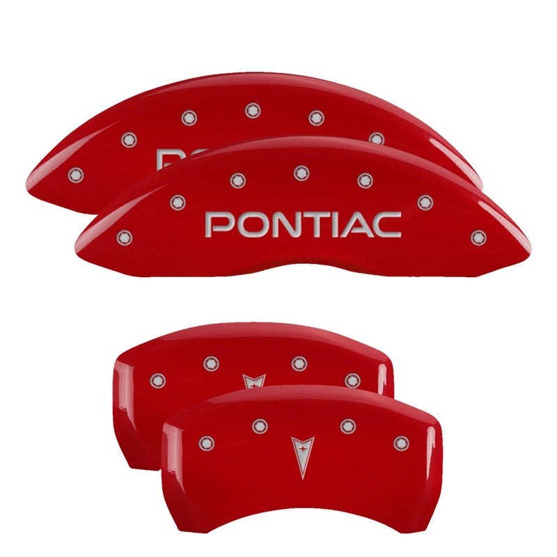 MGP Caliper Covers (set of 4), Engraved Front Pontiac Engraved Rear Arrow 18028SPONRD Photo - Primary