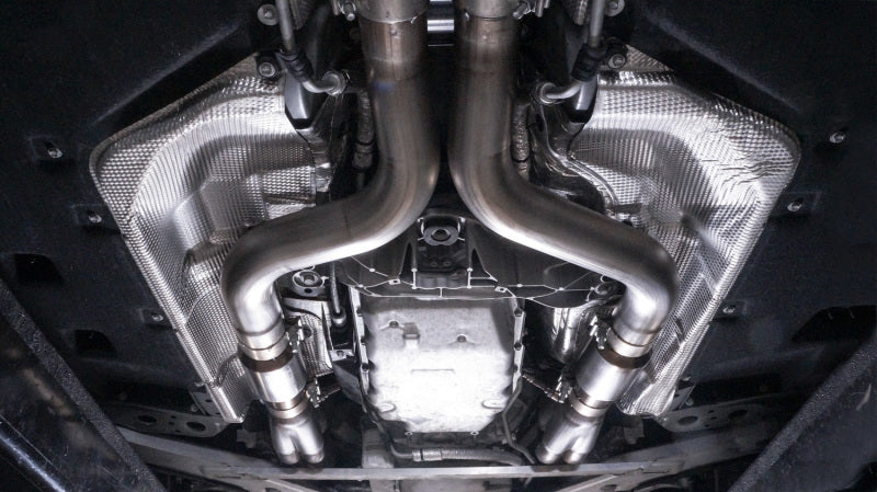 Stainless Works 2016-18 Cadillac CTS-V Sedan Headers 2in Primaries 3in Catted Leads Into X-Pipe CTSV16HCAT CTSV16HCAT Photo - Mounted