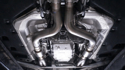 Stainless Works 2016-18 Cadillac CTS-V Sedan Headers 2in Primaries 3in Catted Leads Into X-Pipe CTSV16HCAT CTSV16HCAT Photo - Mounted