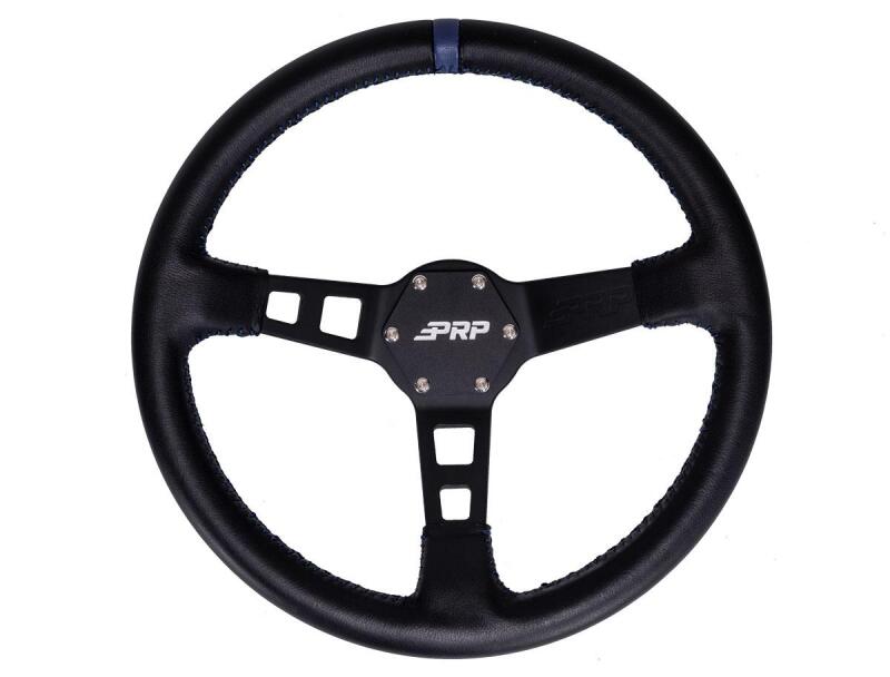 PRP Seats PRP Deep Dish Leather Steering Wheel- Blue G111 G111 Photo - Primary